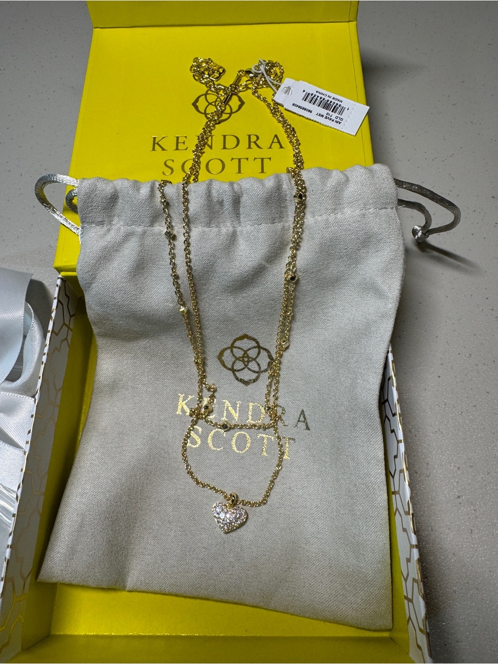 Kendra Scott Gold Heart Pendant Layered Necklace